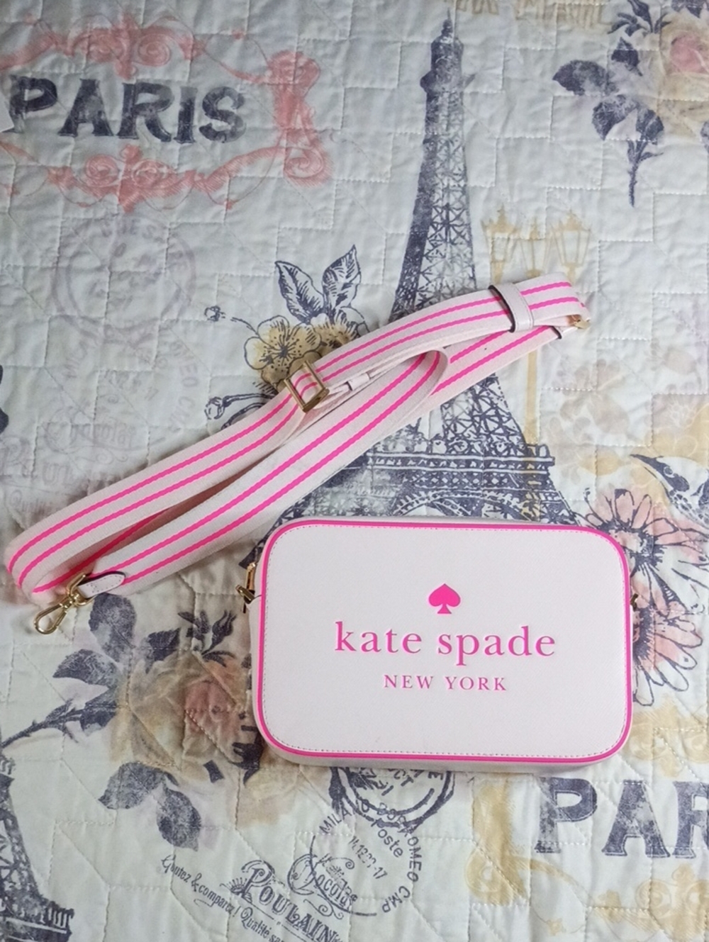 kate spade Pink and Hot Pink Square Purse With Straps